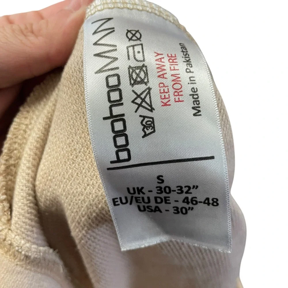 Boohoo Men Beach Gym‎ Workout Training Fitness Drawstring Beige S - Picture 8 of 8